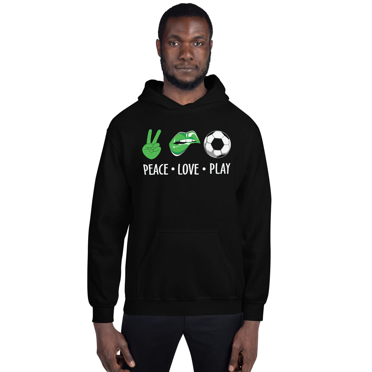 Peace Love Play Unisex Hoodie