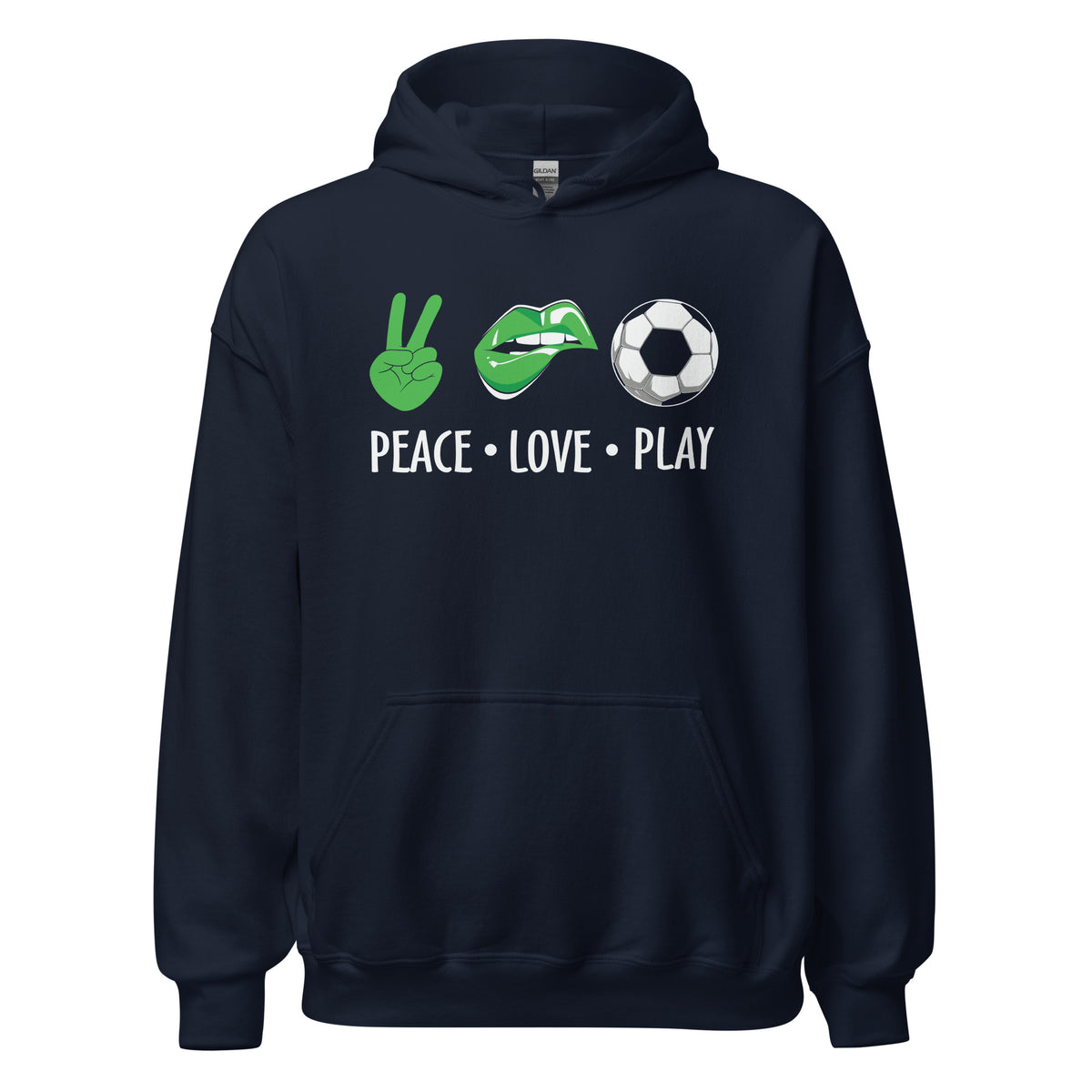 Peace Love Play Unisex Hoodie